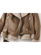 Christine | Cozy Shearling Aviator Jacket - Picela