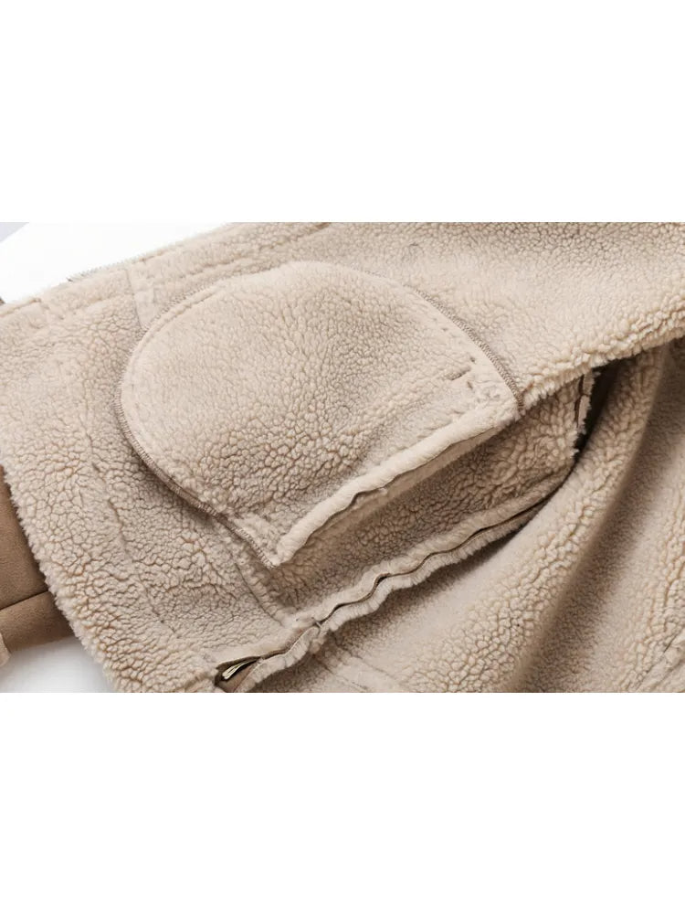 Christine | Cozy Shearling Aviator Jacket - Picela