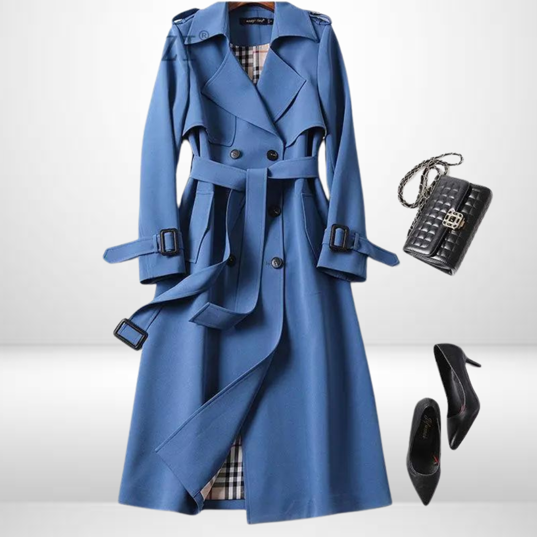 Christine | Elegant Belted Trench Coat - Picela