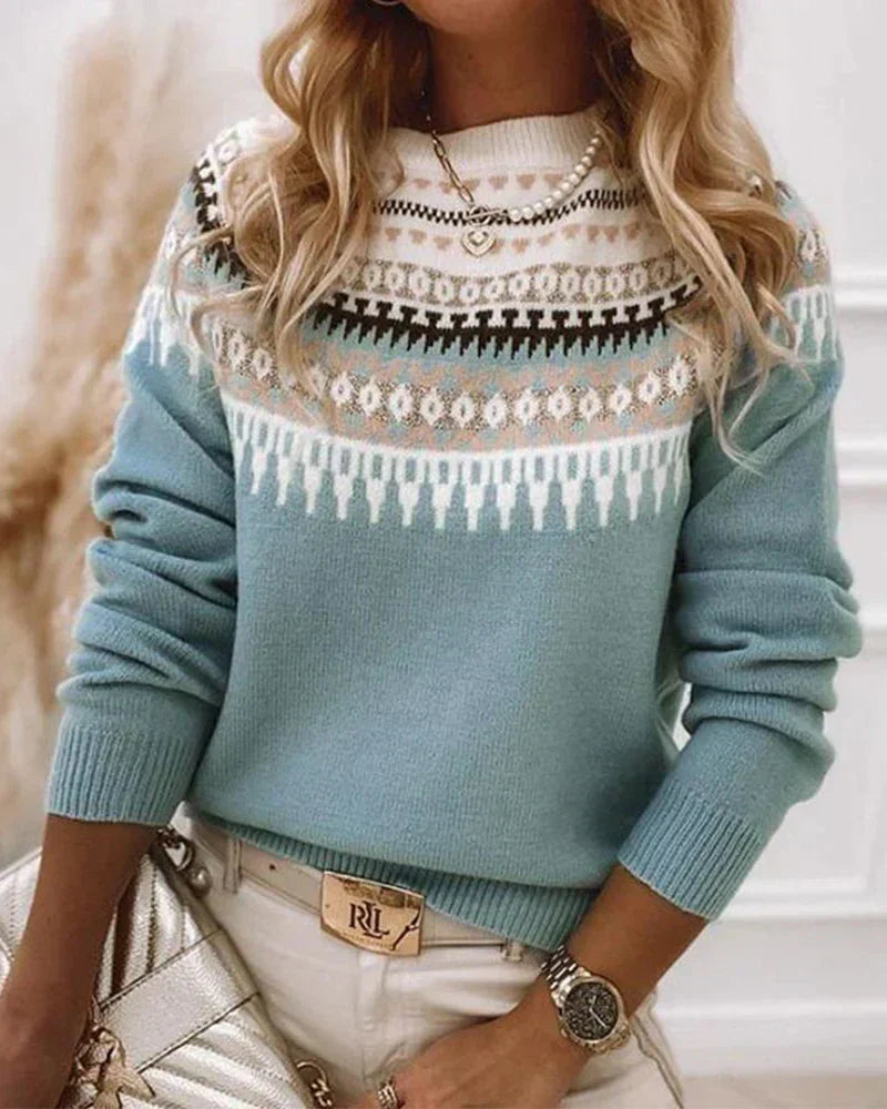 Christine | Elegant Isle Knit Sweater - Picela