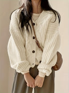 Danielle | Elegant Cable-Knit Chunky Cardigan