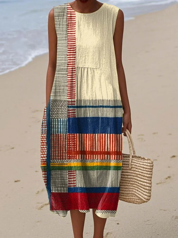 Danielle | Effortless Cotton Midi Dress - Picela
