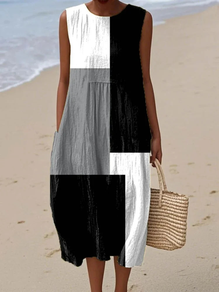 Danielle | Effortless Cotton Midi Dress - Picela