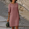 Danielle | Effortless V-Neck Shift Dress - Picela