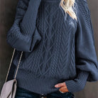 Danielle | Elegant Cable-Knit Mock-Neck Sweater - Picela