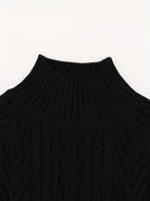 Danielle | Elegant Cable-Knit Mock-Neck Sweater - Picela
