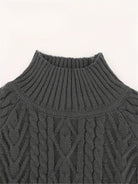 Danielle | Elegant Cable-Knit Mock-Neck Sweater - Picela