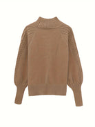 Danielle | Elegant Cable-Knit Mock-Neck Sweater - Picela