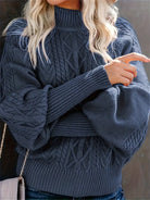 Danielle | Elegant Cable-Knit Mock-Neck Sweater - Picela