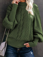 Danielle | Elegant Cable-Knit Mock Sweater - Picela