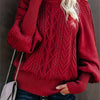 Danielle | Elegant Cable-Knit Mock Sweater - Picela