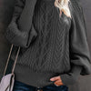 Danielle | Elegant Cable-Knit Mock Sweater - Picela