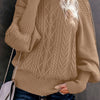 Danielle | Elegant Cable-Knit Mock Sweater - Picela