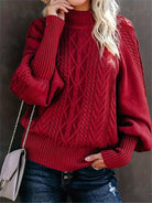 Danielle | Elegant Cable-Knit Mock Sweater - Picela