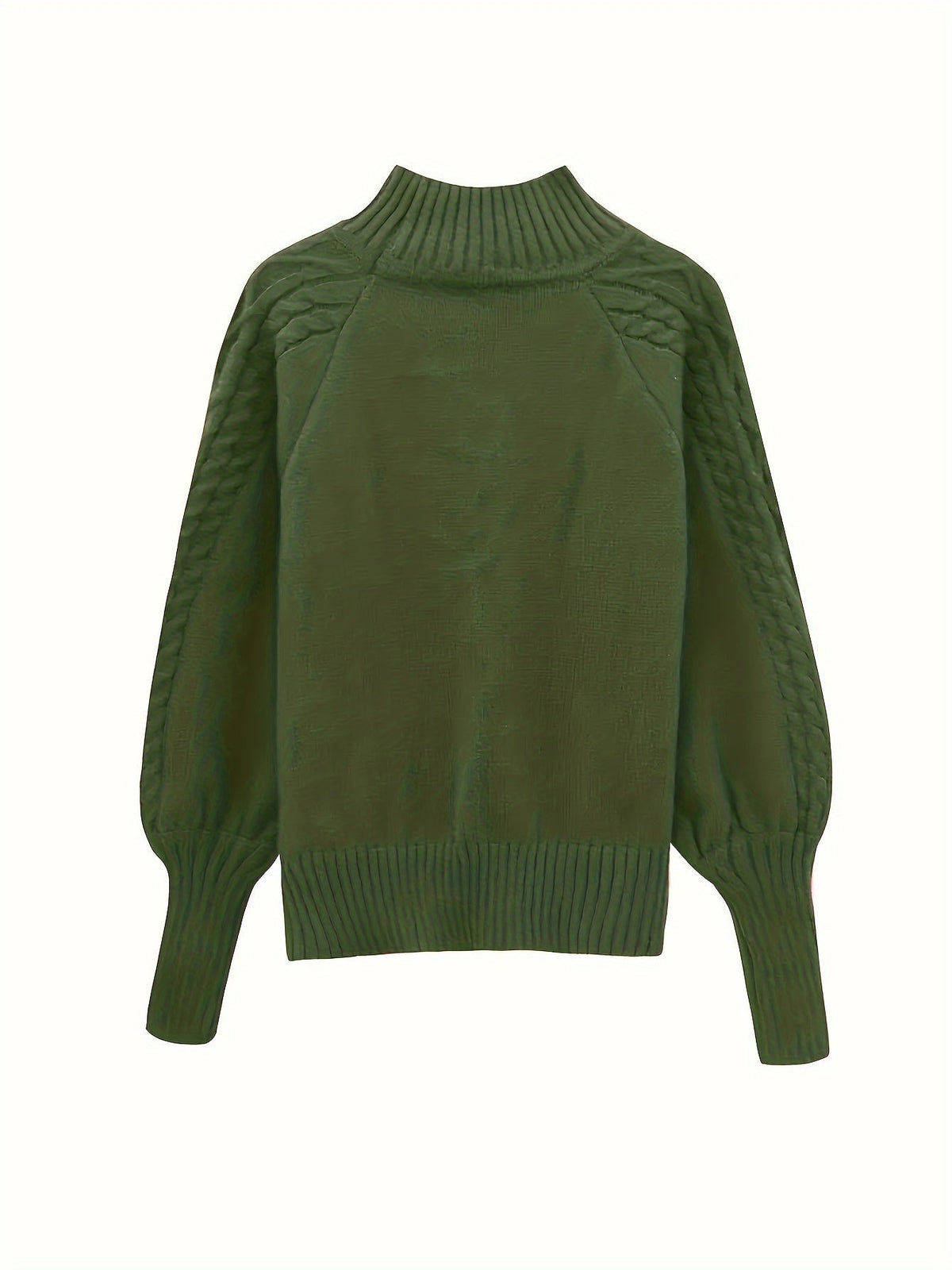 Danielle | Elegant Cable-Knit Mock Sweater - Picela