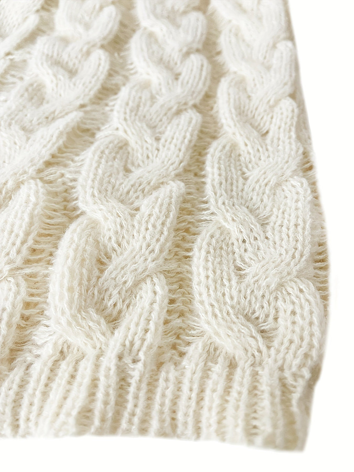 Danielle | Elegant Cable-Knit V-Neck Sweater - Picela