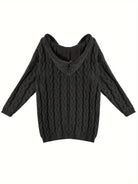 Danielle | Elegant Cable-Knit V-Neck Sweater - Picela