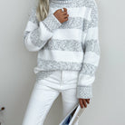 Danielle | Elegant Striped Turtleneck Sweater - Picela