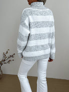 Danielle | Elegant Striped Turtleneck Sweater - Picela