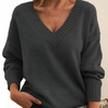 Danielle | Elegant V-Neck Knit Sweater - Picela