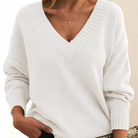 Danielle | Elegant V-Neck Knit Sweater - Picela