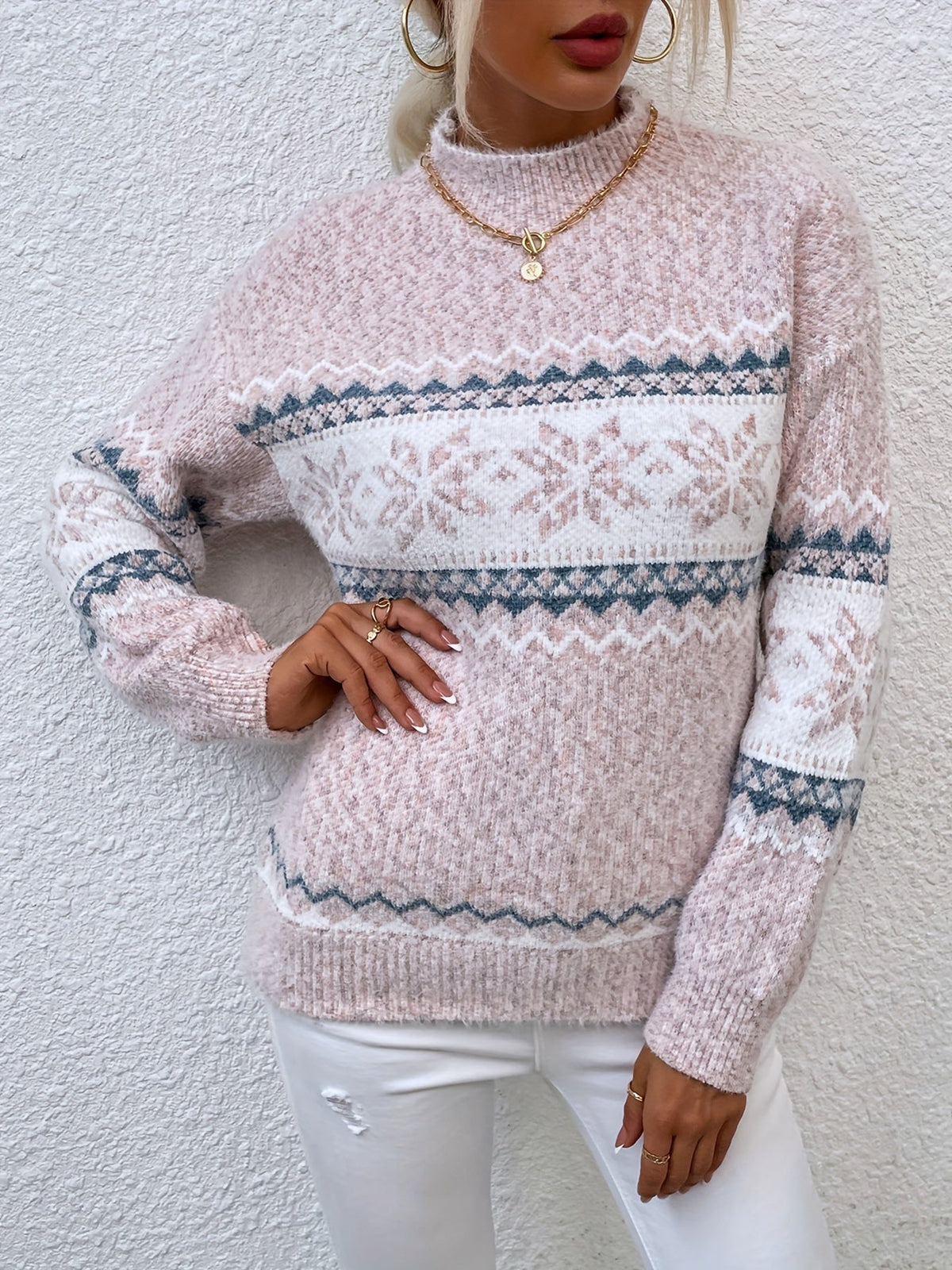 Danielle | Stylish Fair Isle Sweater - Picela