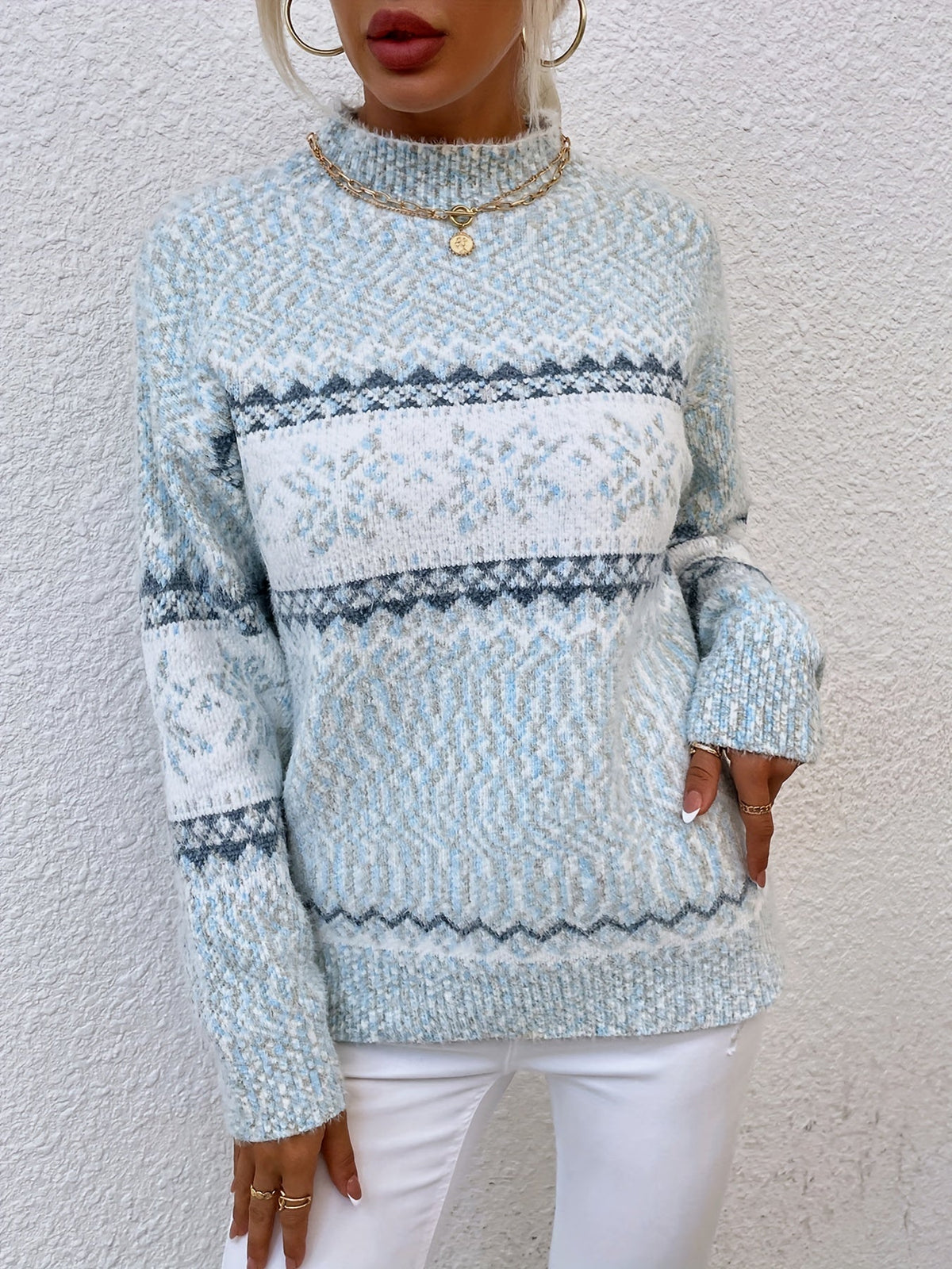 Danielle | Stylish Fair Isle Sweater - Picela