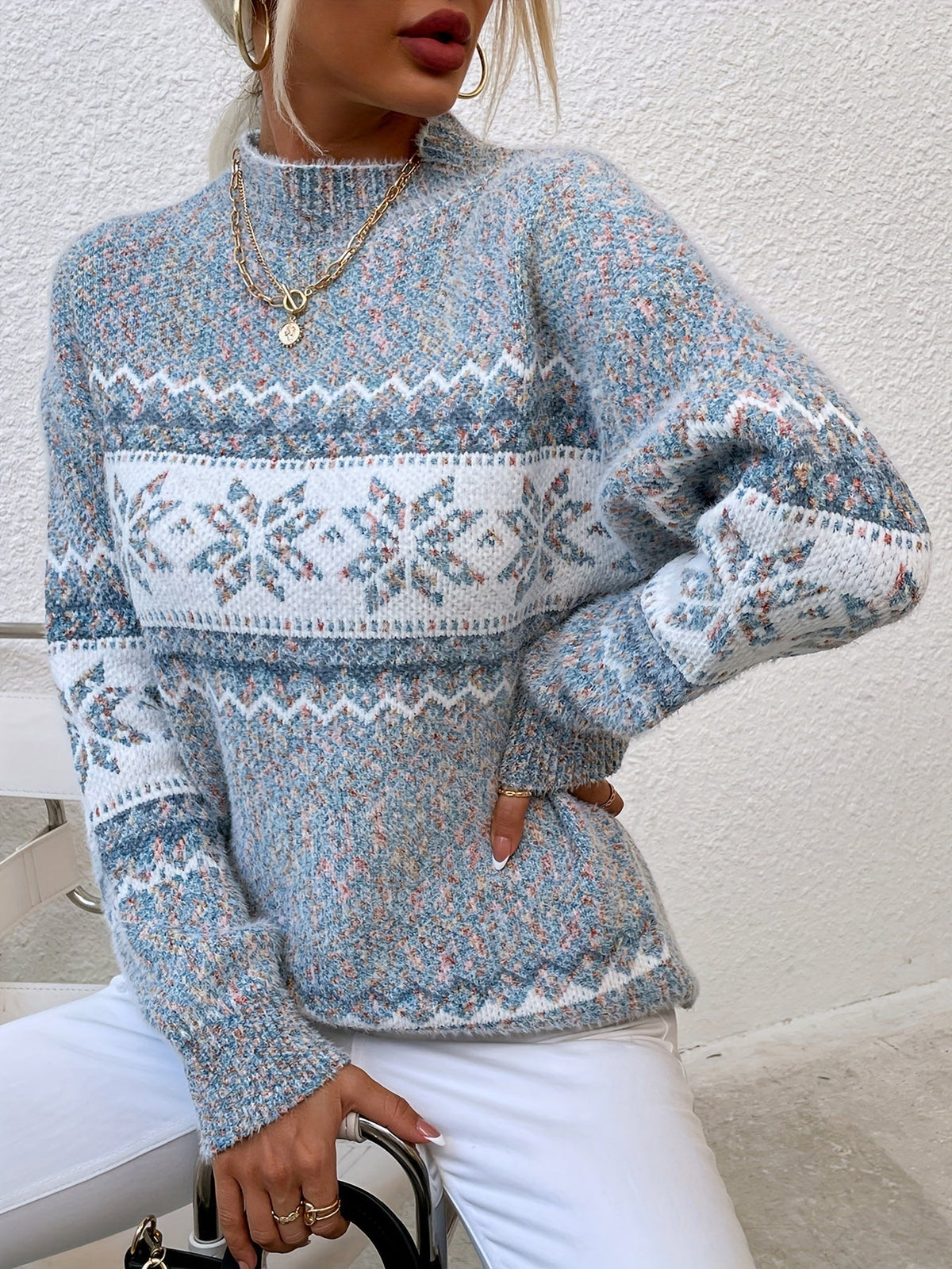 Danielle | Stylish Fair Isle Sweater - Picela