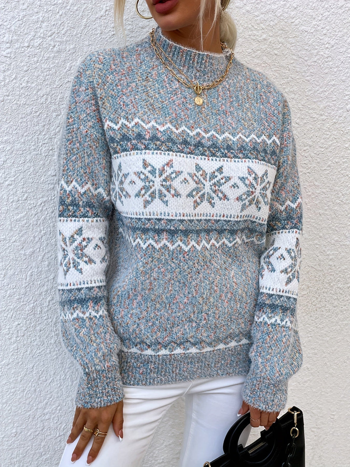 Danielle | Stylish Fair Isle Sweater - Picela