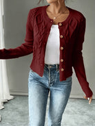 Jessica | Elegant Cable-Knit Button Cardigan