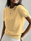 Elizabeth | Classic Short-Sleeve Knit Sweater - Picela