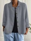 Elizabeth | Elegant Linen Button-Down Jacket - Picela