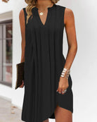 Elizabeth | Elegant Sleeveless Midi Dress - Picela
