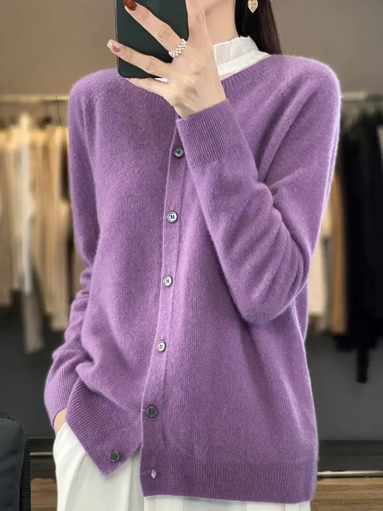 Emily | Elegant Button-Front Knit Cardigan - Picela