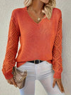 Emily | Elegant Crochet Sleeve Sweater - Picela