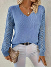 Emily | Elegant Crochet Sleeve Sweater - Picela
