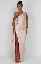 Emily | Elegant Satin One-Shoulder Dress - Picela