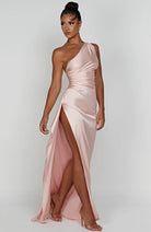 Emily | Elegant Satin One-Shoulder Dress - Picela