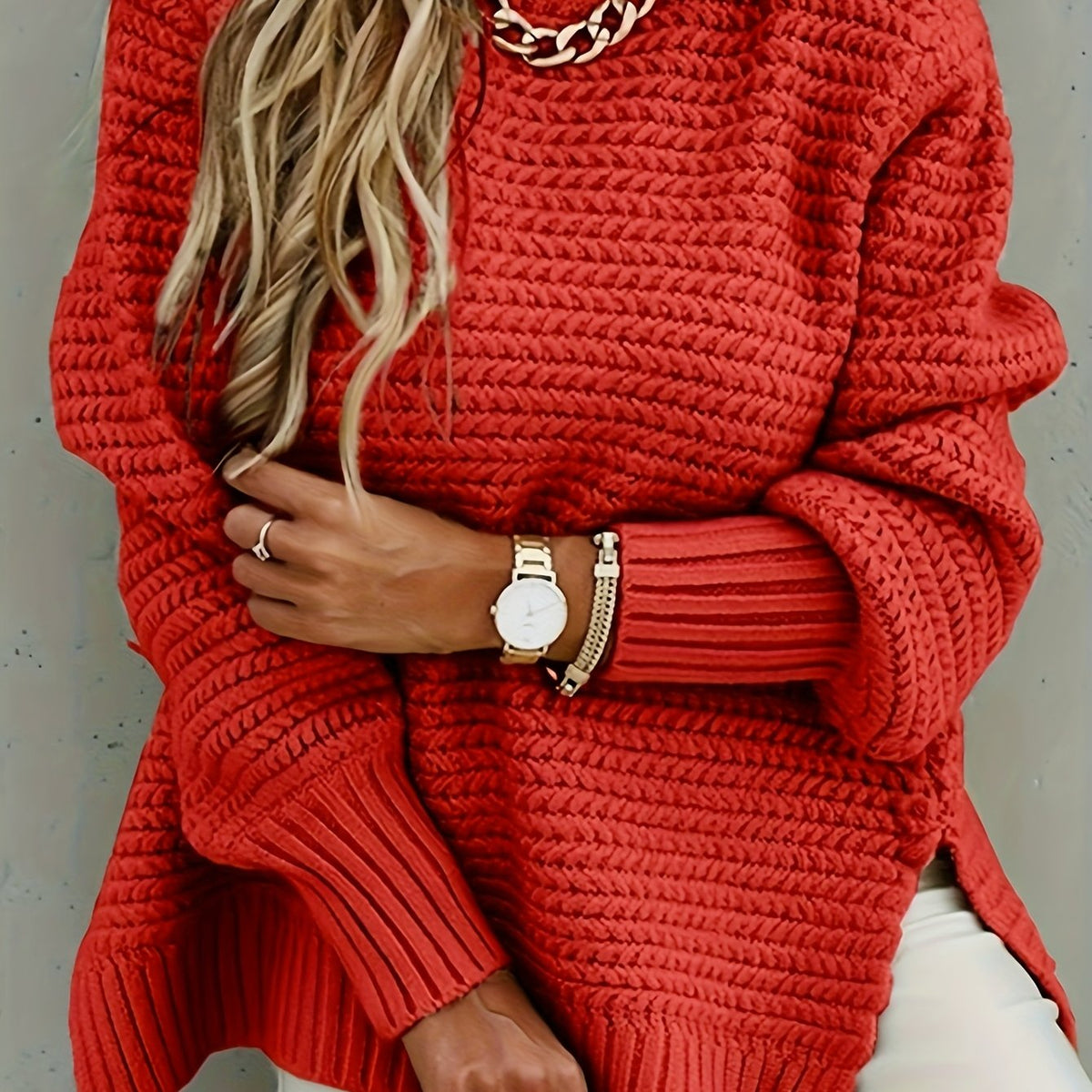 Evangeline | Elegant Chunky Knit Sweater - Picela