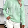 Faye | Elegant Cable-Knit Crewneck Sweater - Picela