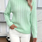 Faye | Elegant Cable-Knit Crewneck Sweater - Picela