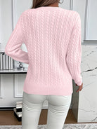 Faye | Elegant Cable-Knit Crewneck Sweater - Picela