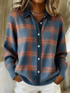 Melissa | Elegant Plaid Knit Cardigan