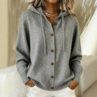 Samantha | Elegant Hooded Button Cardigan