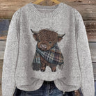 Gretchen | Stylish Highland Cow Sweater - Picela