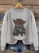 Gretchen | Stylish Highland Cow Sweater - Picela