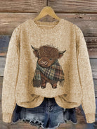 Gretchen | Stylish Highland Cow Sweater - Picela