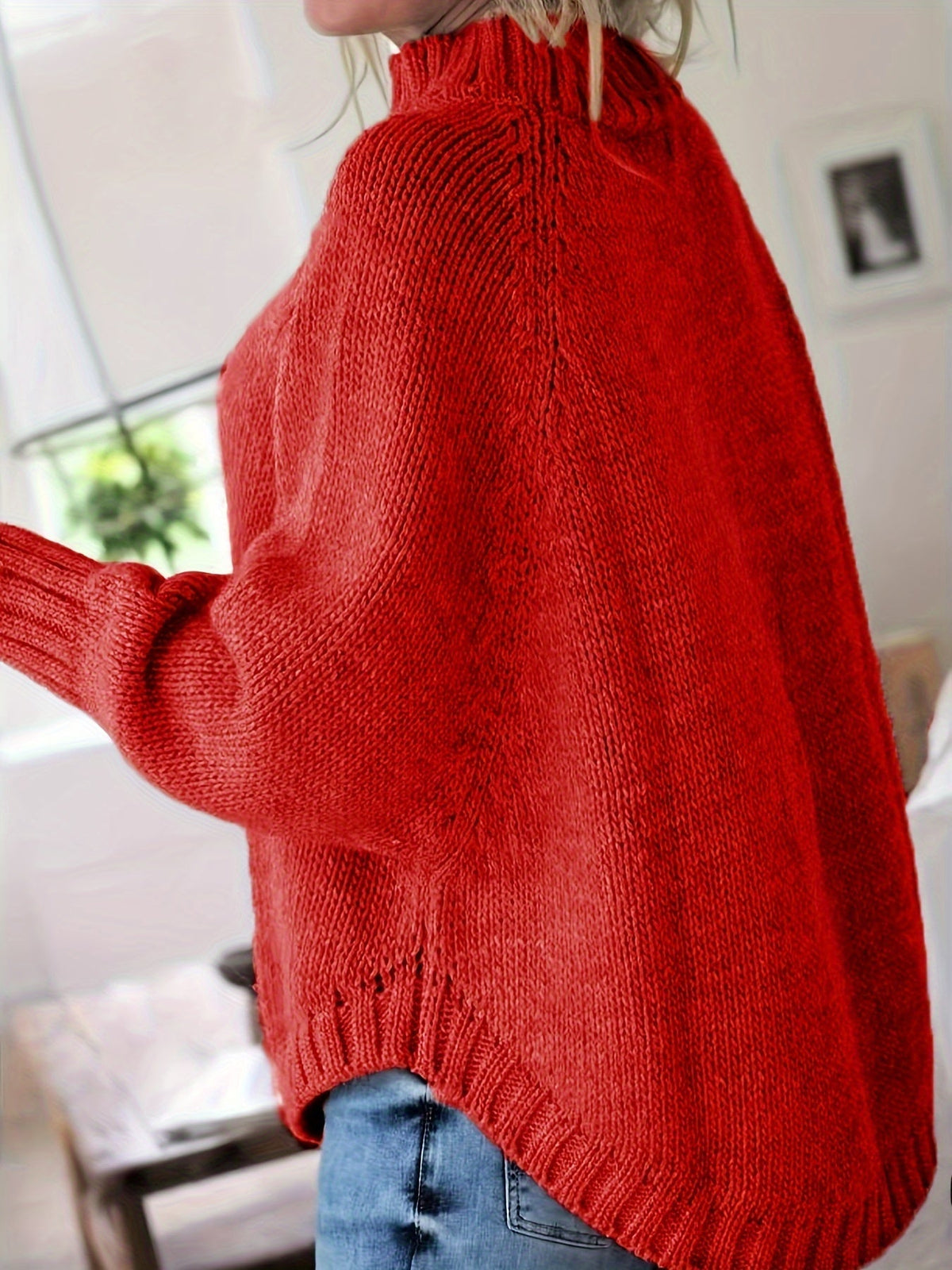 Gwendolyn | Elegant Cable-Knit Poncho Sweater - Picela