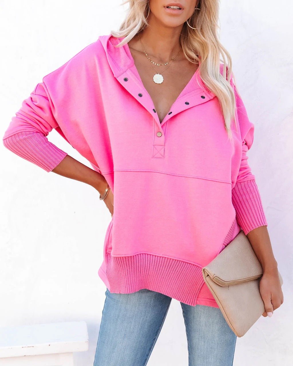 Heather | Cozy Hooded Fleece Sweater - Picela