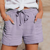 Heather | Effortless Cotton Drawstring Shorts - Picela